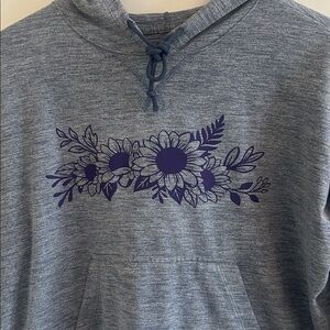 Nike Dri-Fit VGUC added iron on design. light blue soft material hoodie,